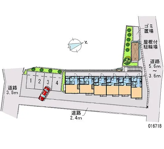 ★手数料０円★府中市住吉町　月極駐車場（LP）